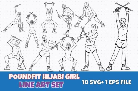 A Brand Designer Reviews the Poundfit Hijab Girl Outline Graphics