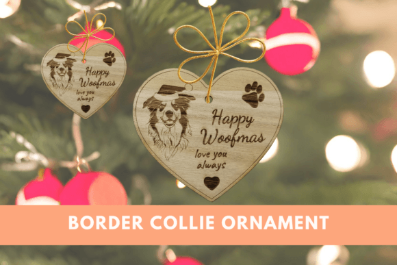 A Designer’s Take on the Border Collie Heart Ornament for Graphics and Crafts