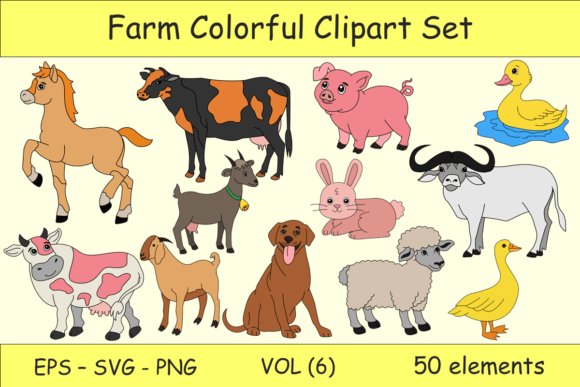 Farm Animals Clipart Set: A Publisher’s Review for Graphics & Crafts