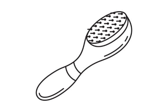 Hair Comb Line Icon: A Graphic Design Asset for Elegant Editorial Content
