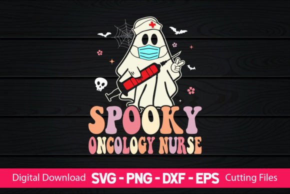 Spooky Oncology Nurse Graphics for Crafts and Real Branding
