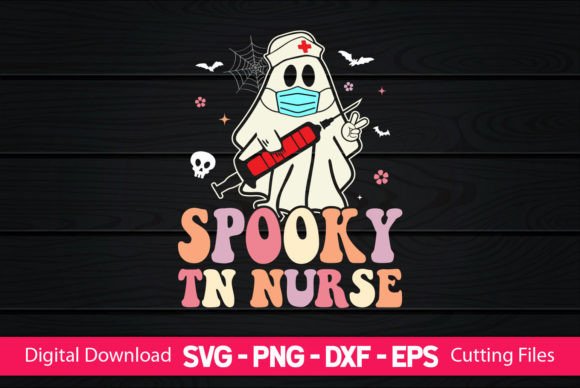 Spooky TN Nurse: A Graphic Design Asset for Crafts and Seasonal Brands