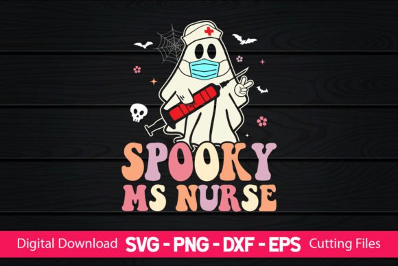 The Spooky MS Nurse: A Graphic Design Asset for Crafts & Seasonal Branding